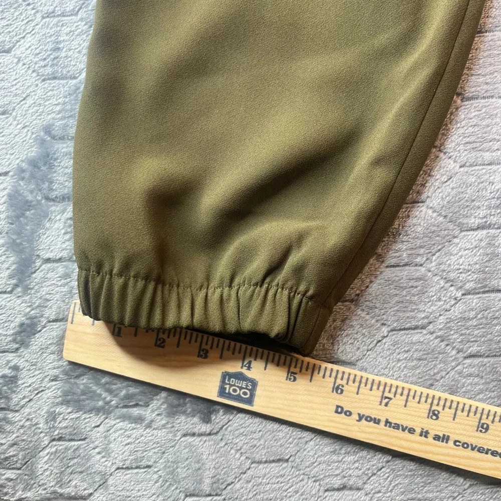 Express Womens Olive Green Mid Rise Ankle Jogger Pants Size L Drawstring Waist - Picture 7 of 9